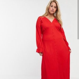 NWT ASOS Curve Red Maxi